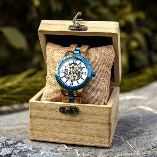 Luxury Men's Automatic Wooden Mechanical Watch