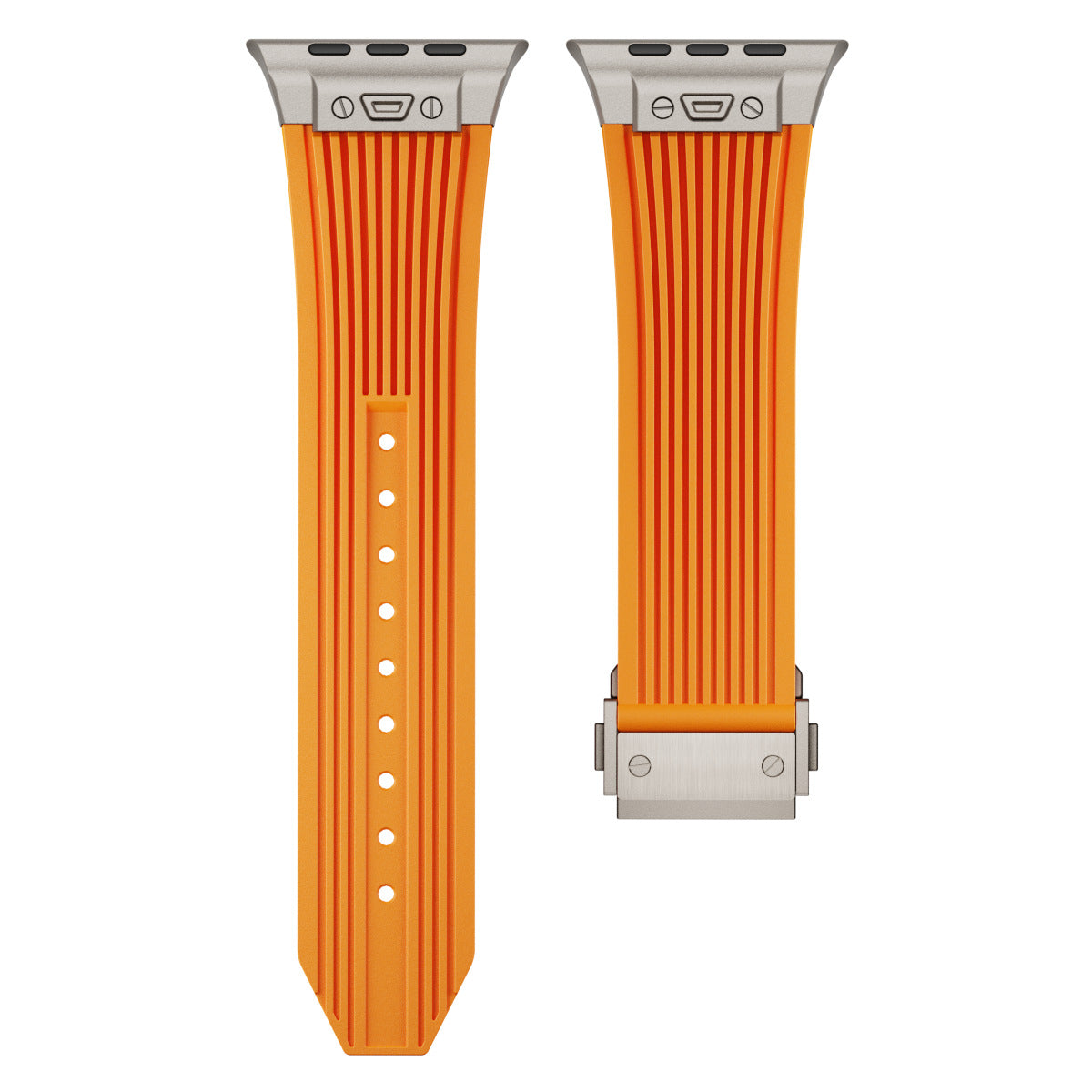 Krest "Oyster-Flex" Ultra Edition - Premium Silicone Deployment Strap for Apple Watch Ultra (49mm)