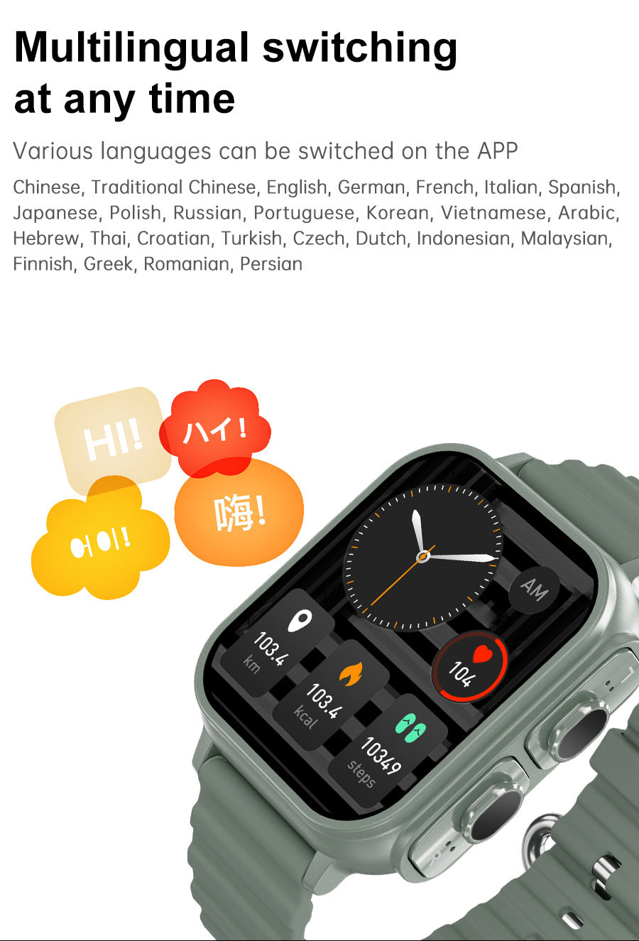 N22 Pro 2-in-1 Smartwatch with Built-in Wireless Earphones