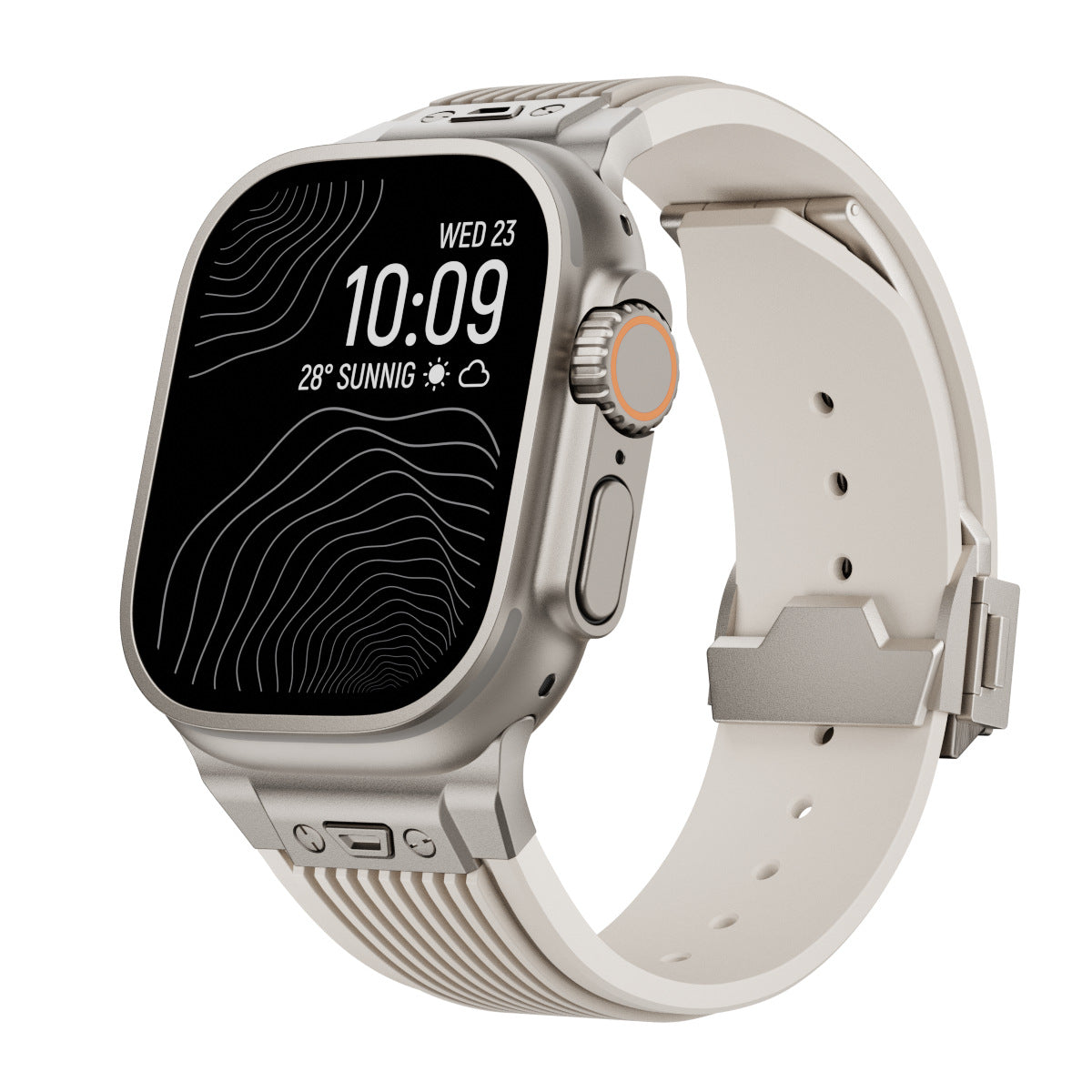 Krest "Oyster-Flex" Ultra Edition - Premium Silicone Deployment Strap for Apple Watch Ultra (49mm)