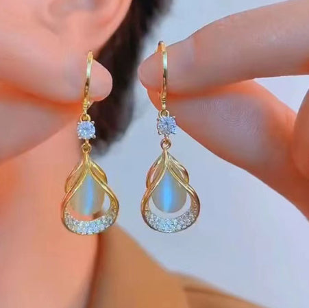 Luxury Micro-Inlaid Zirconia Elegant Drop Earrings