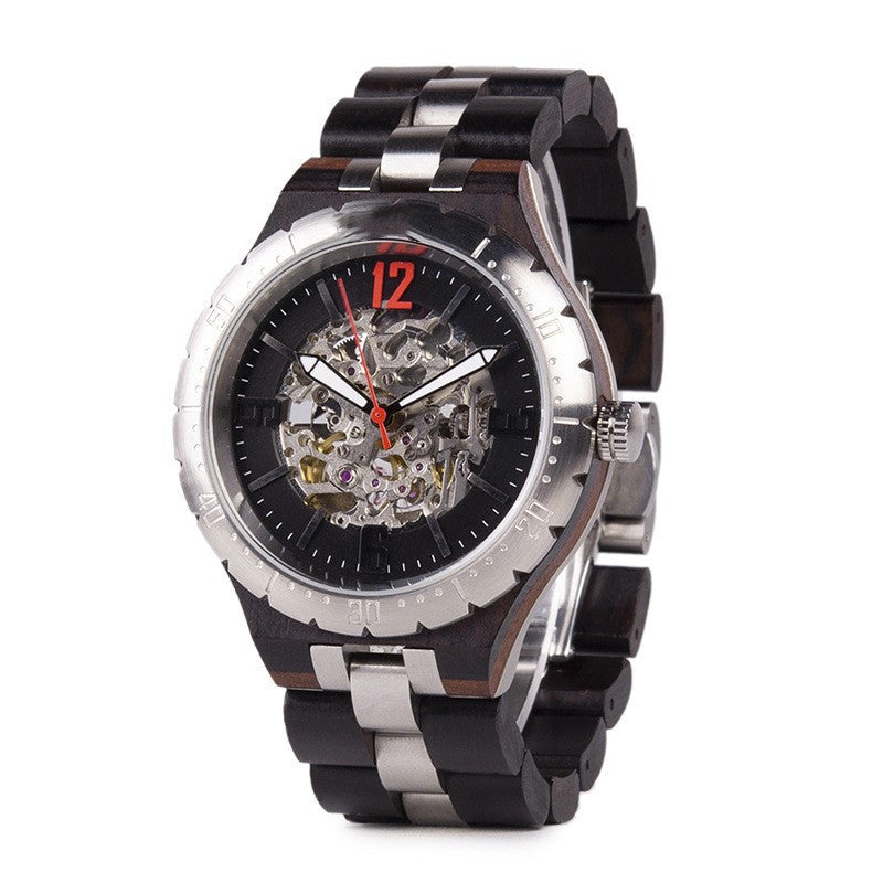 Luxury Men's Automatic Wooden Mechanical Watch