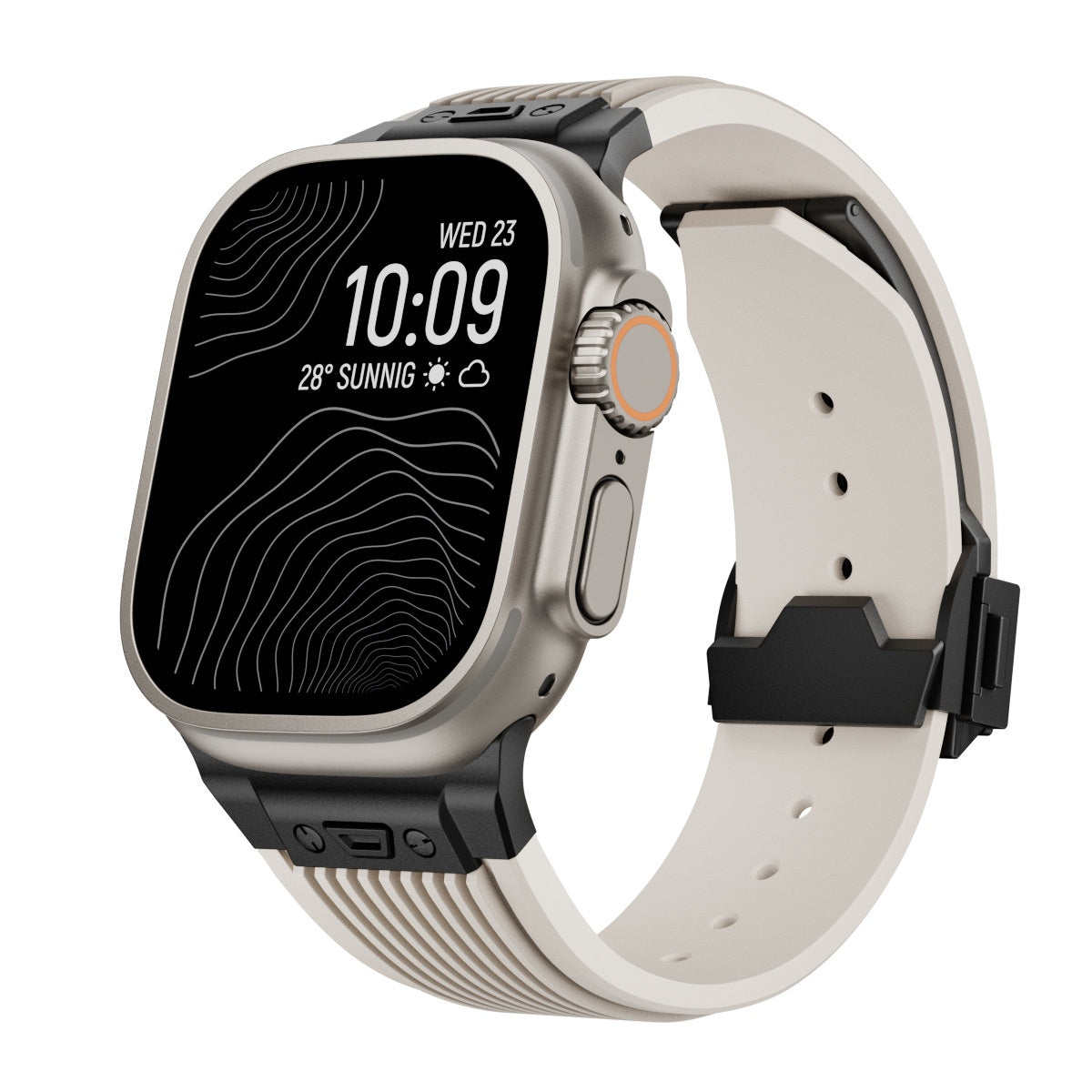 Krest "Oyster-Flex" Ultra Edition - Premium Silicone Deployment Strap for Apple Watch Ultra (49mm)