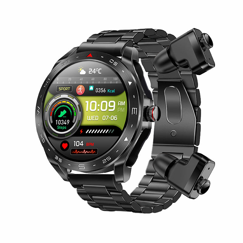 Elite 2-in-1 Smartwatch with Built-in Hi-Fi Wireless Earbuds