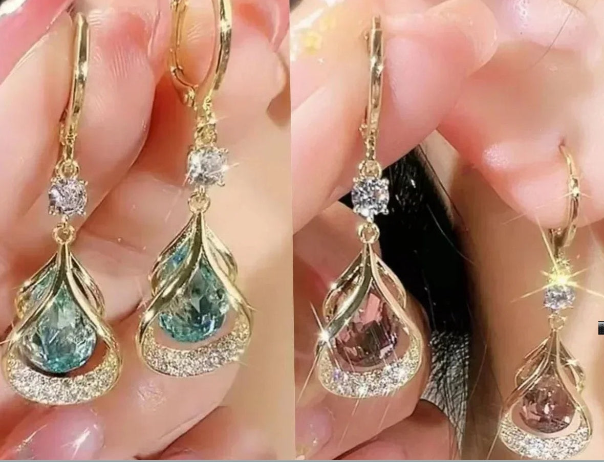 Luxury Micro-Inlaid Zirconia Elegant Drop Earrings