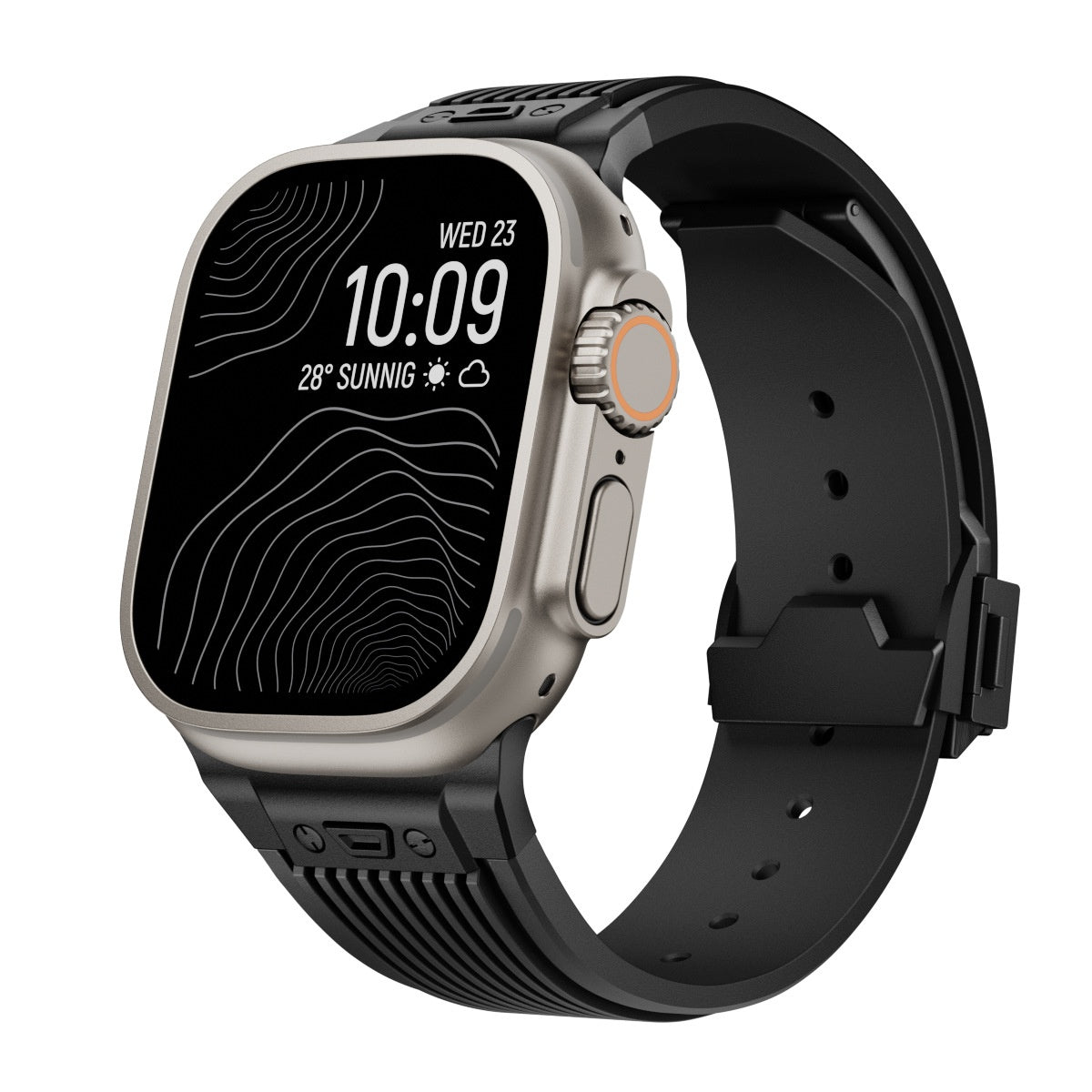 Krest "Oyster-Flex" Ultra Edition - Premium Silicone Deployment Strap for Apple Watch Ultra (49mm)