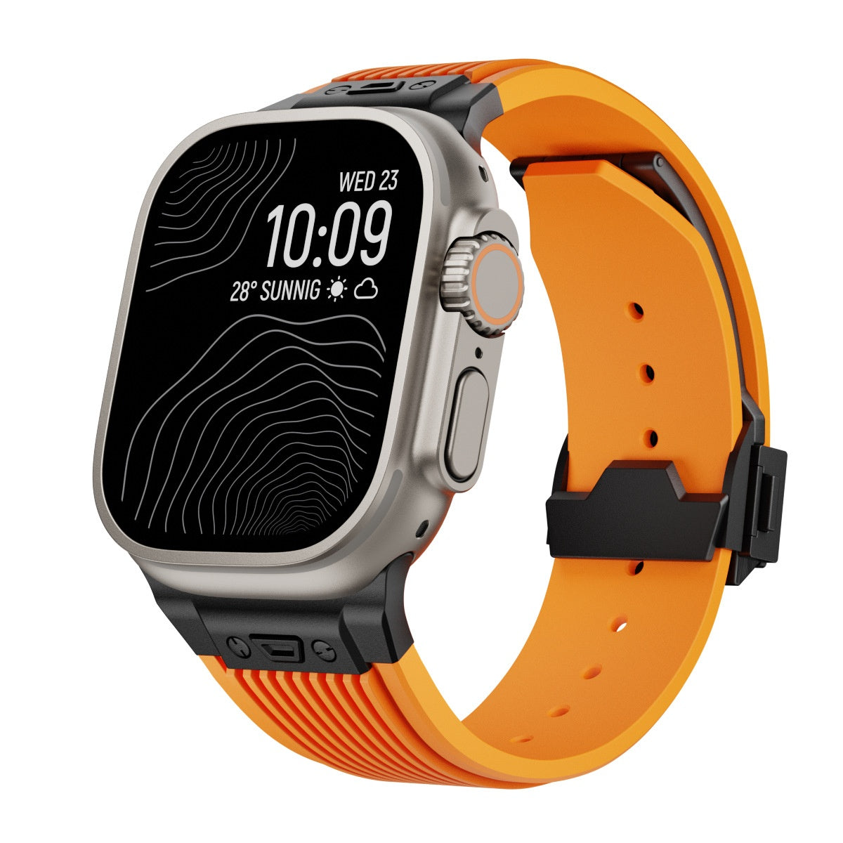 Krest "Oyster-Flex" Ultra Edition - Premium Silicone Deployment Strap for Apple Watch Ultra (49mm)