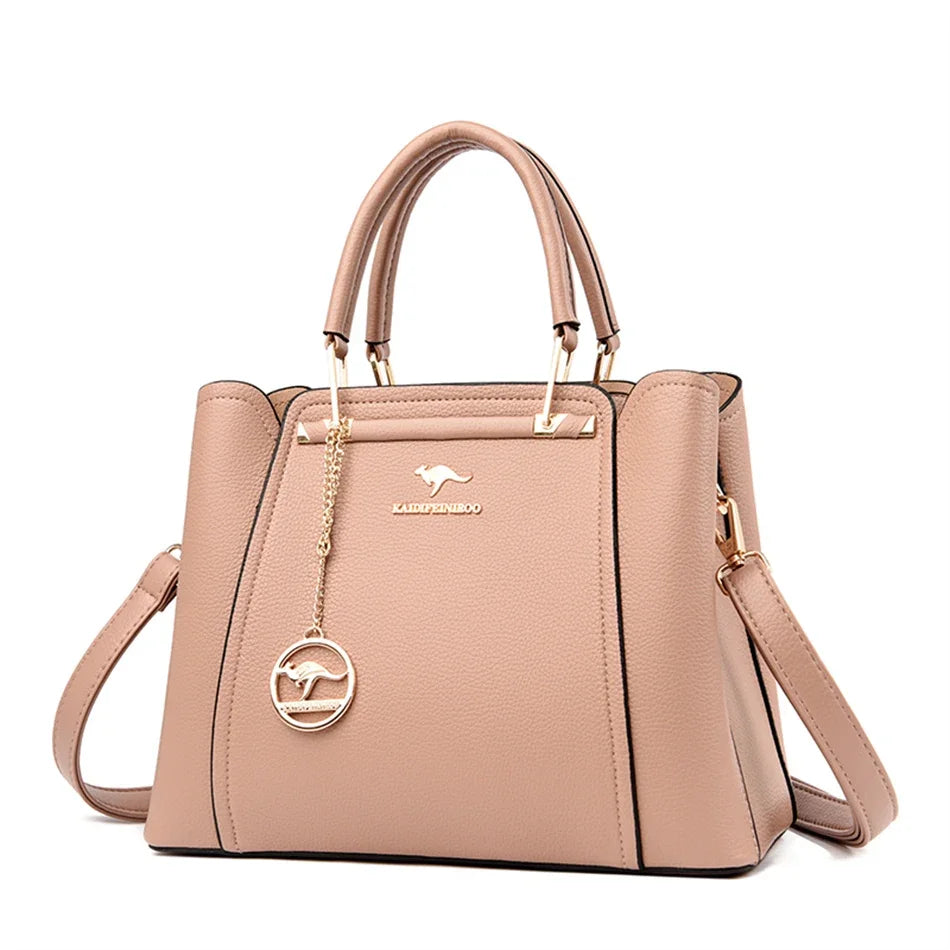 Luxury 3-Layer Designer Shoulder Bag - Large Capacity Tote