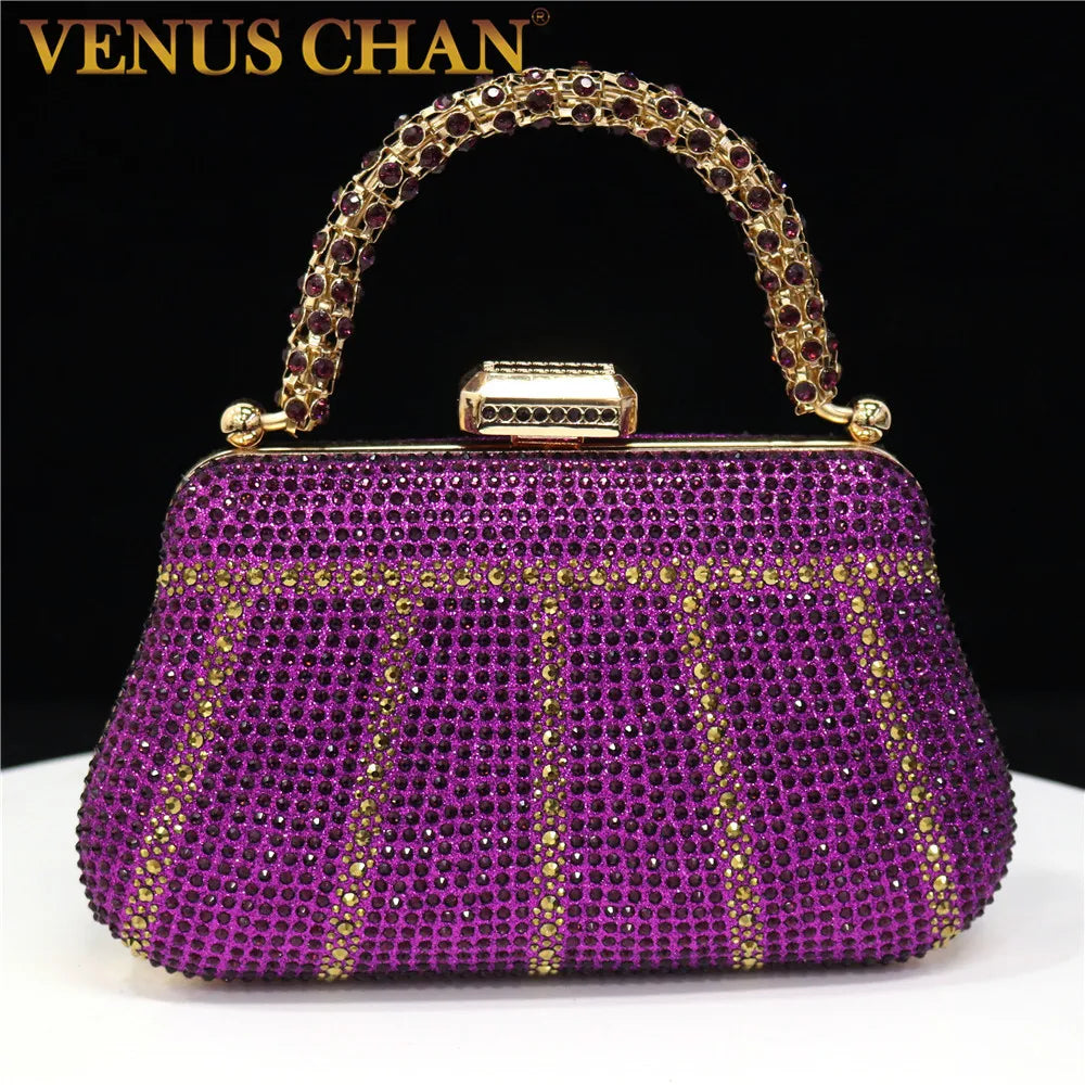 Luxury Rhinestone Embellished Evening Clutch Bag