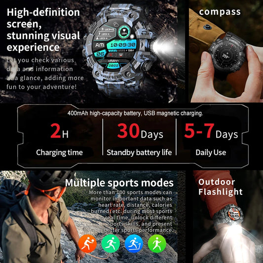 Military Grade T-Rex 3 Outdoor Sports Smartwatch