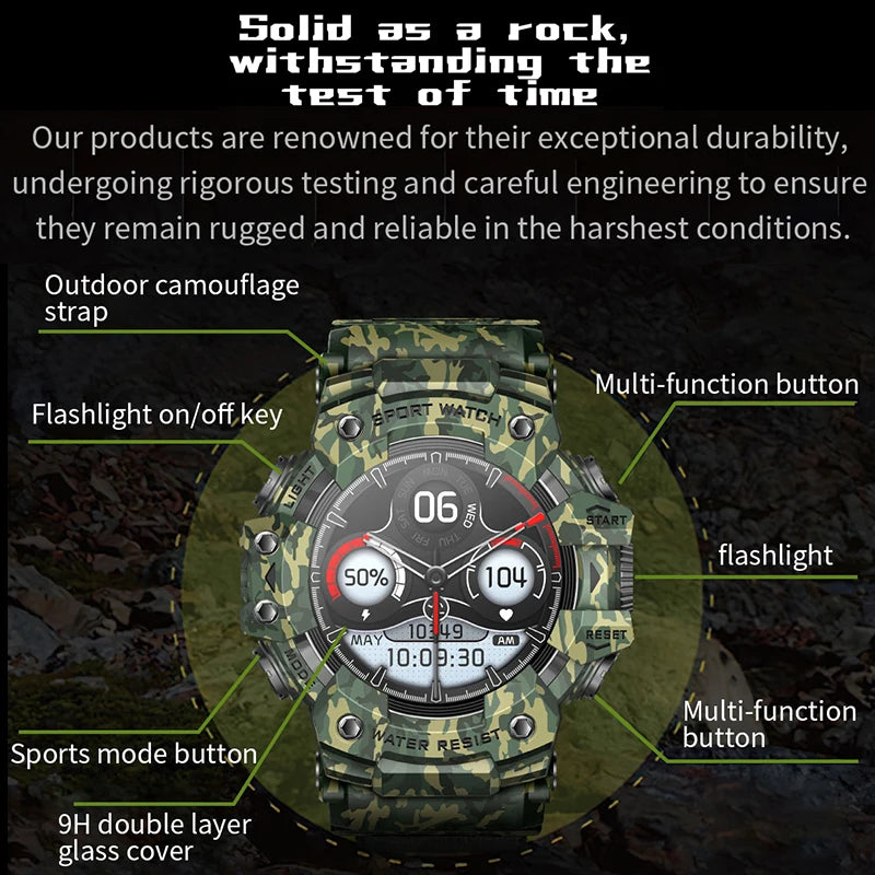 Military Grade T-Rex 3 Outdoor Sports Smartwatch