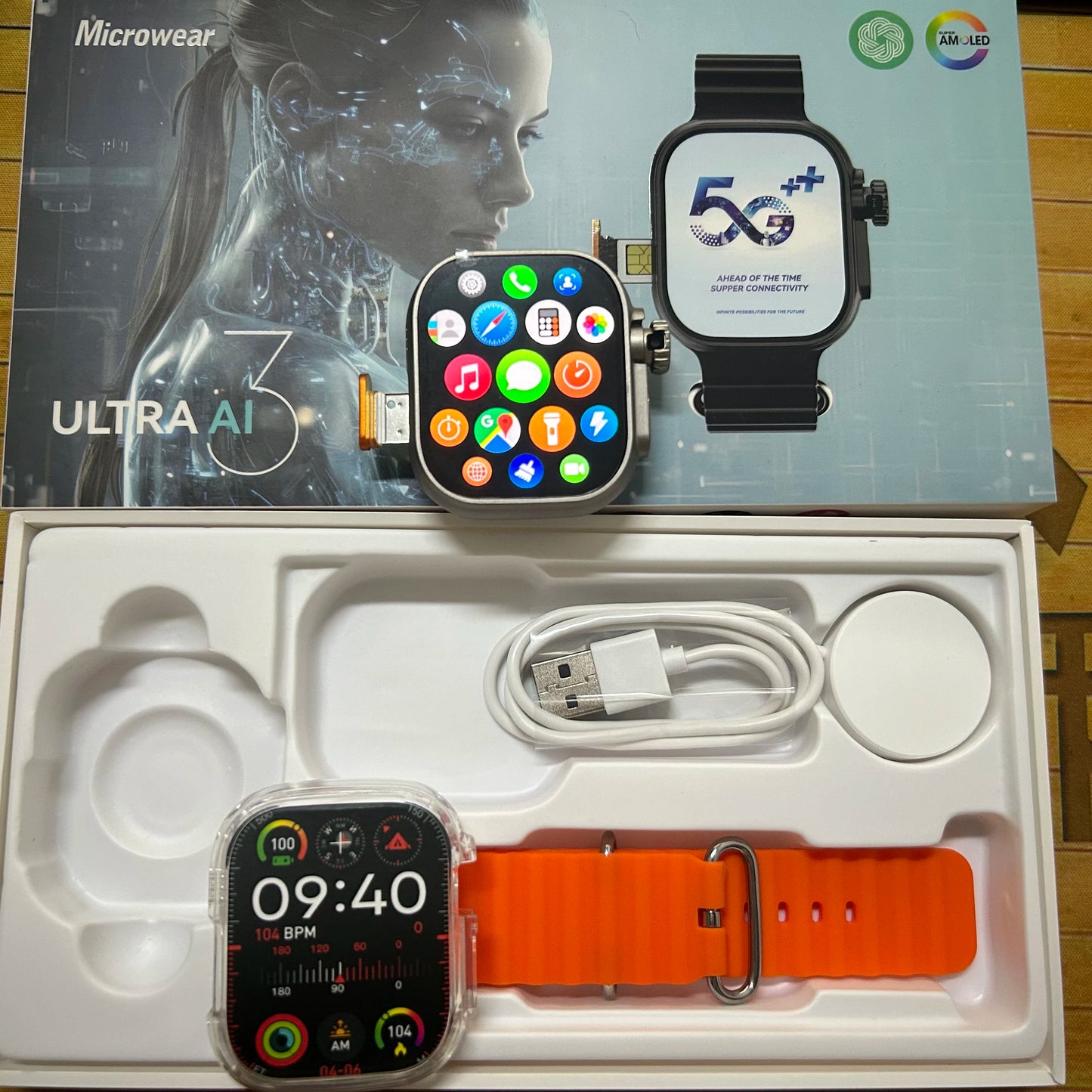 Next-Gen 5G Smartwatch - 180° Rotatable Camera, GPS, 16GB RAM/256GB Storage, Android OS