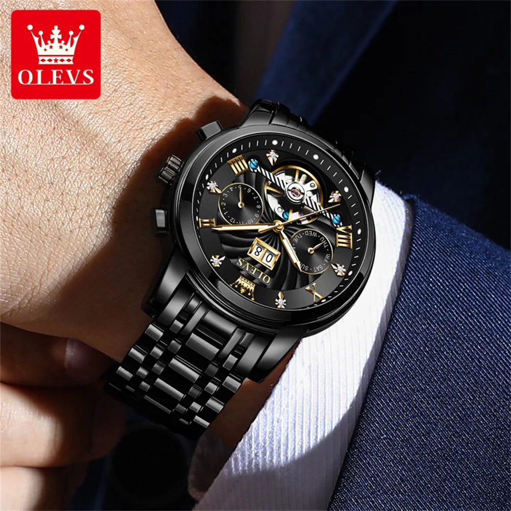 OLEVS 'Grand Tourbillon' Luxury Automatic Men's Watch