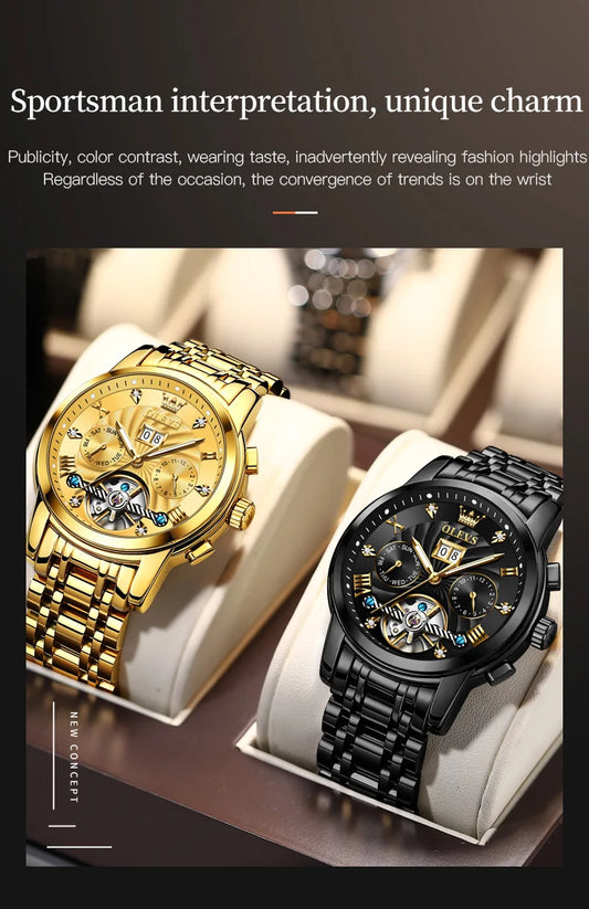 OLEVS 'Grand Tourbillon' Luxury Automatic Men's Watch