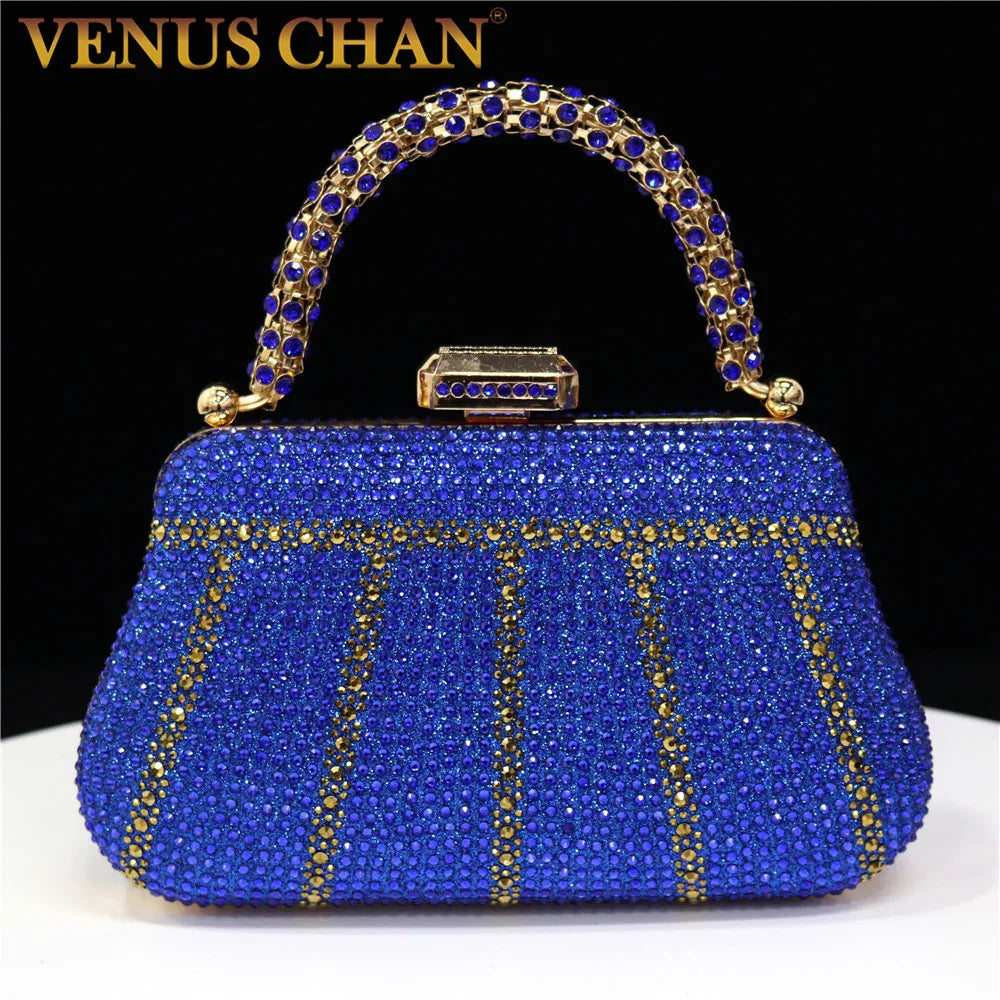 Luxury Rhinestone Embellished Evening Clutch Bag