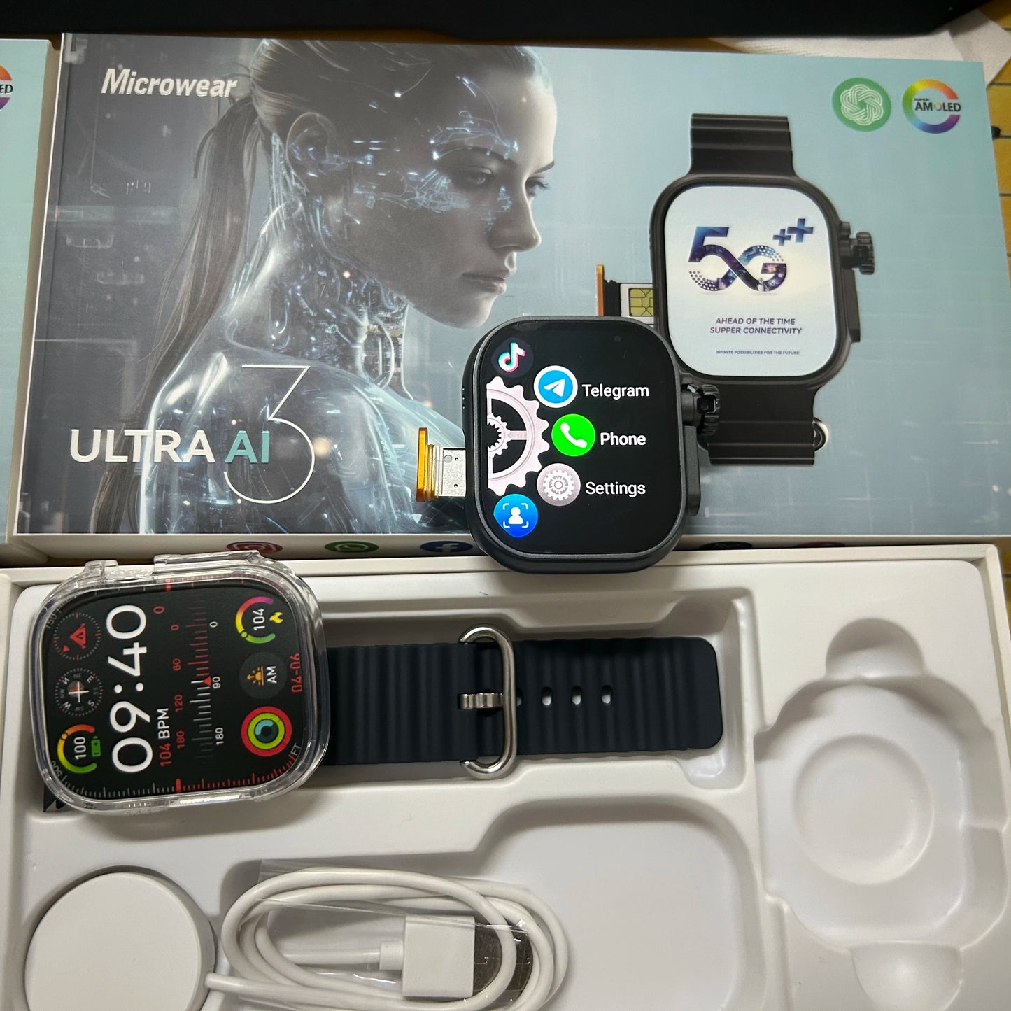 Next-Gen 5G Smartwatch - 180° Rotatable Camera, GPS, 16GB RAM/256GB Storage, Android OS