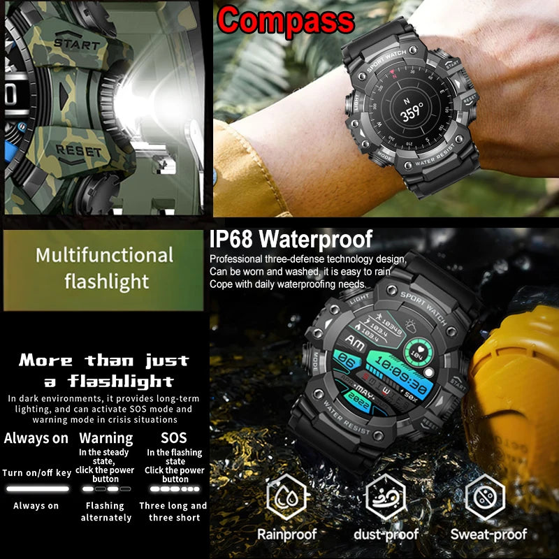 Military Grade T-Rex 3 Outdoor Sports Smartwatch