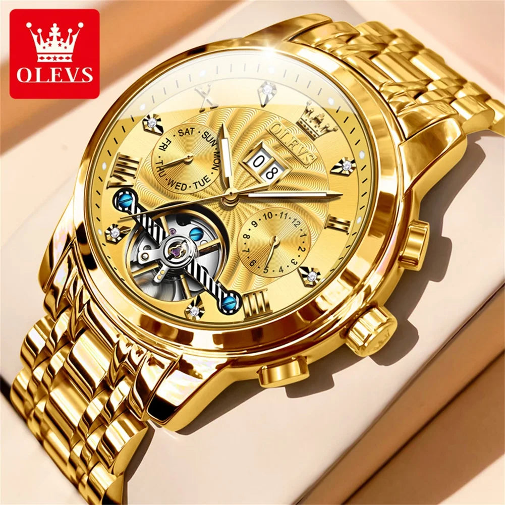 OLEVS 'Grand Tourbillon' Luxury Automatic Men's Watch