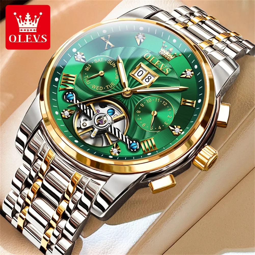 OLEVS 'Grand Tourbillon' Luxury Automatic Men's Watch