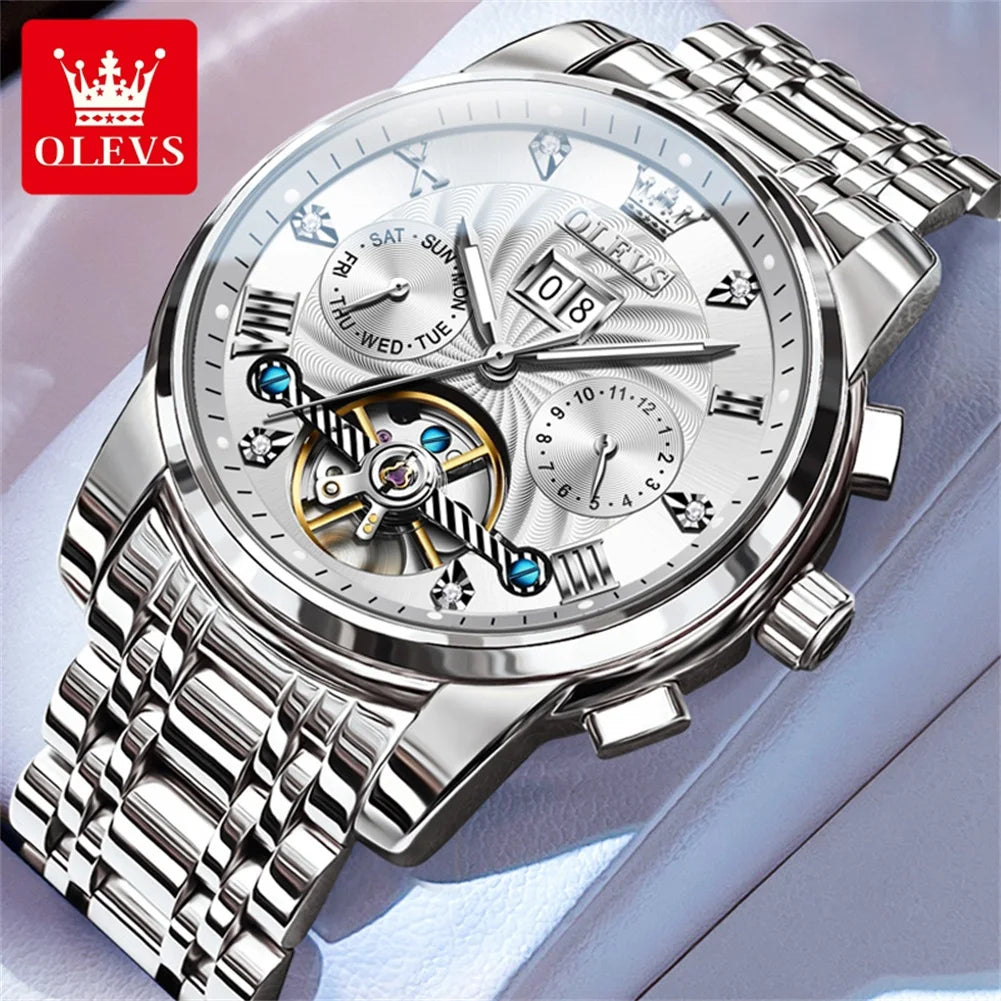 OLEVS 'Grand Tourbillon' Luxury Automatic Men's Watch