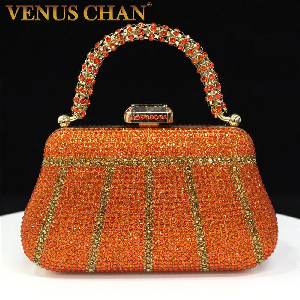 Luxury Rhinestone Embellished Evening Clutch Bag