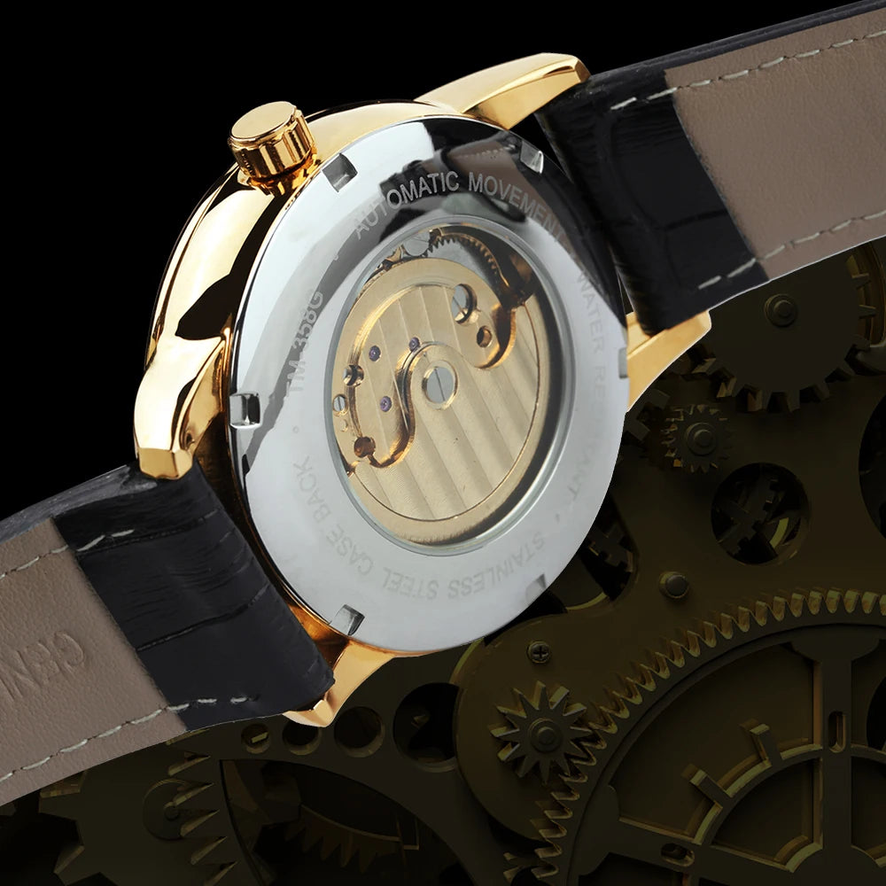 Krest Elite Skeleton Leather Watch