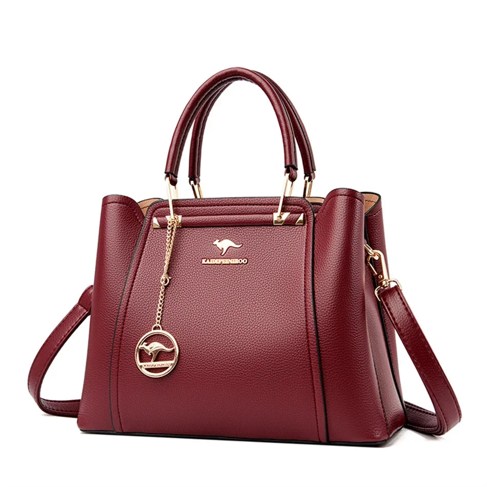 Luxury 3-Layer Designer Shoulder Bag - Large Capacity Tote