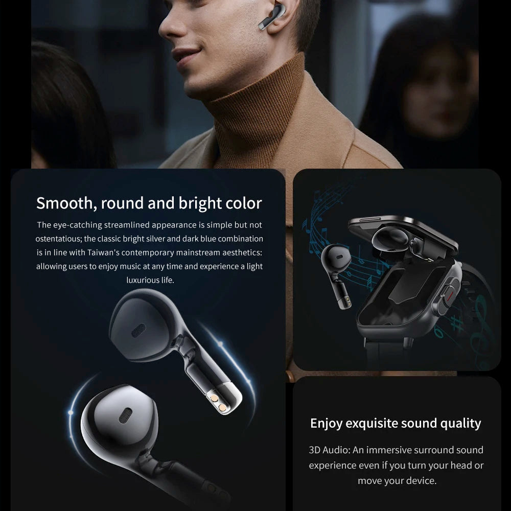 2-in-1 Smartwatch with TWS Earbuds