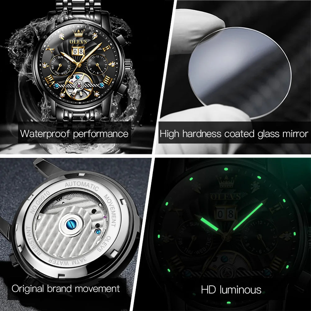 OLEVS 'Grand Tourbillon' Luxury Automatic Men's Watch