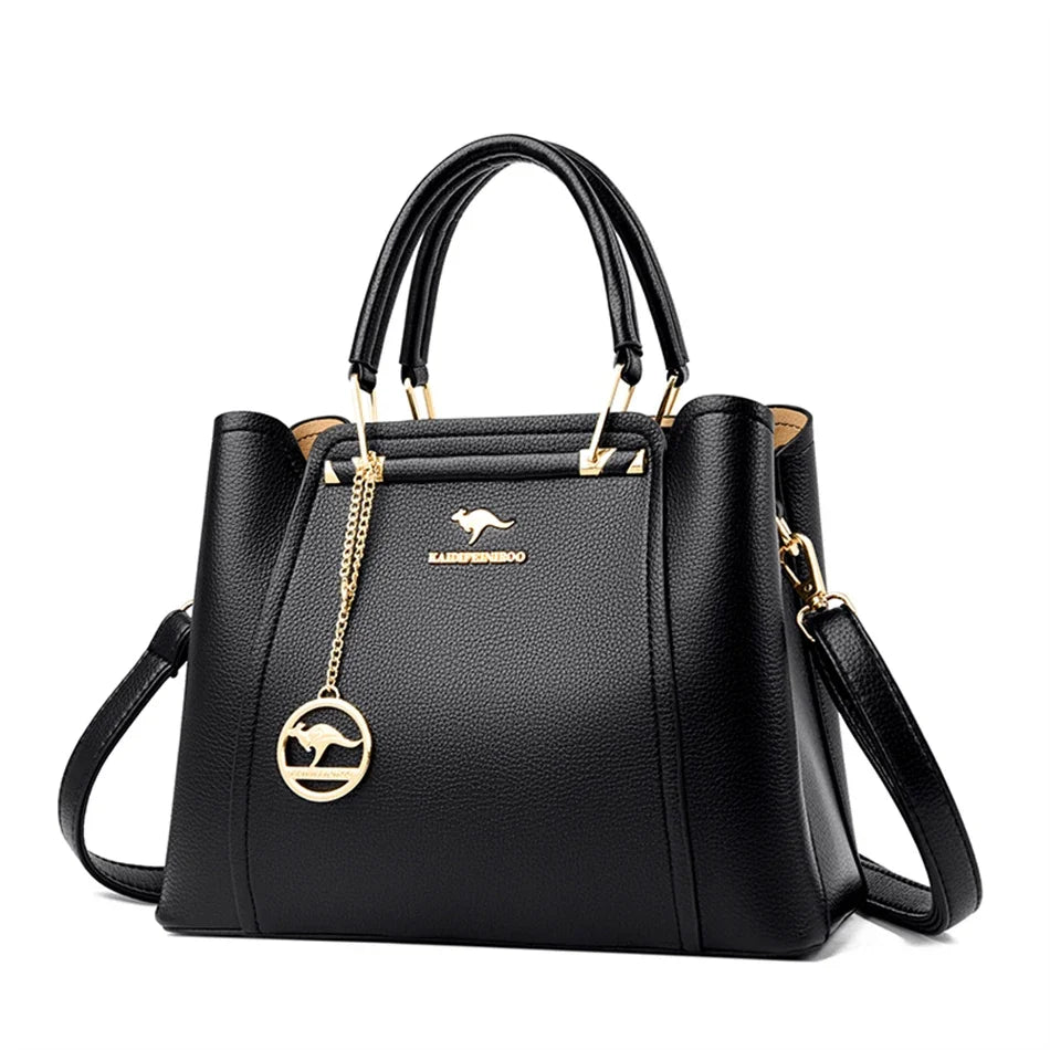 Luxury 3-Layer Designer Shoulder Bag - Large Capacity Tote