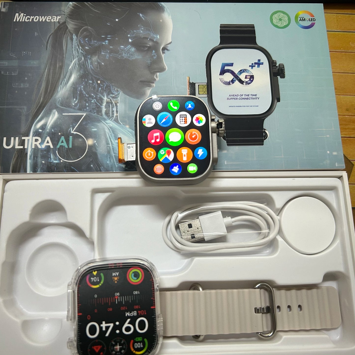 Next-Gen 5G Smartwatch - 180° Rotatable Camera, GPS, 16GB RAM/256GB Storage, Android OS