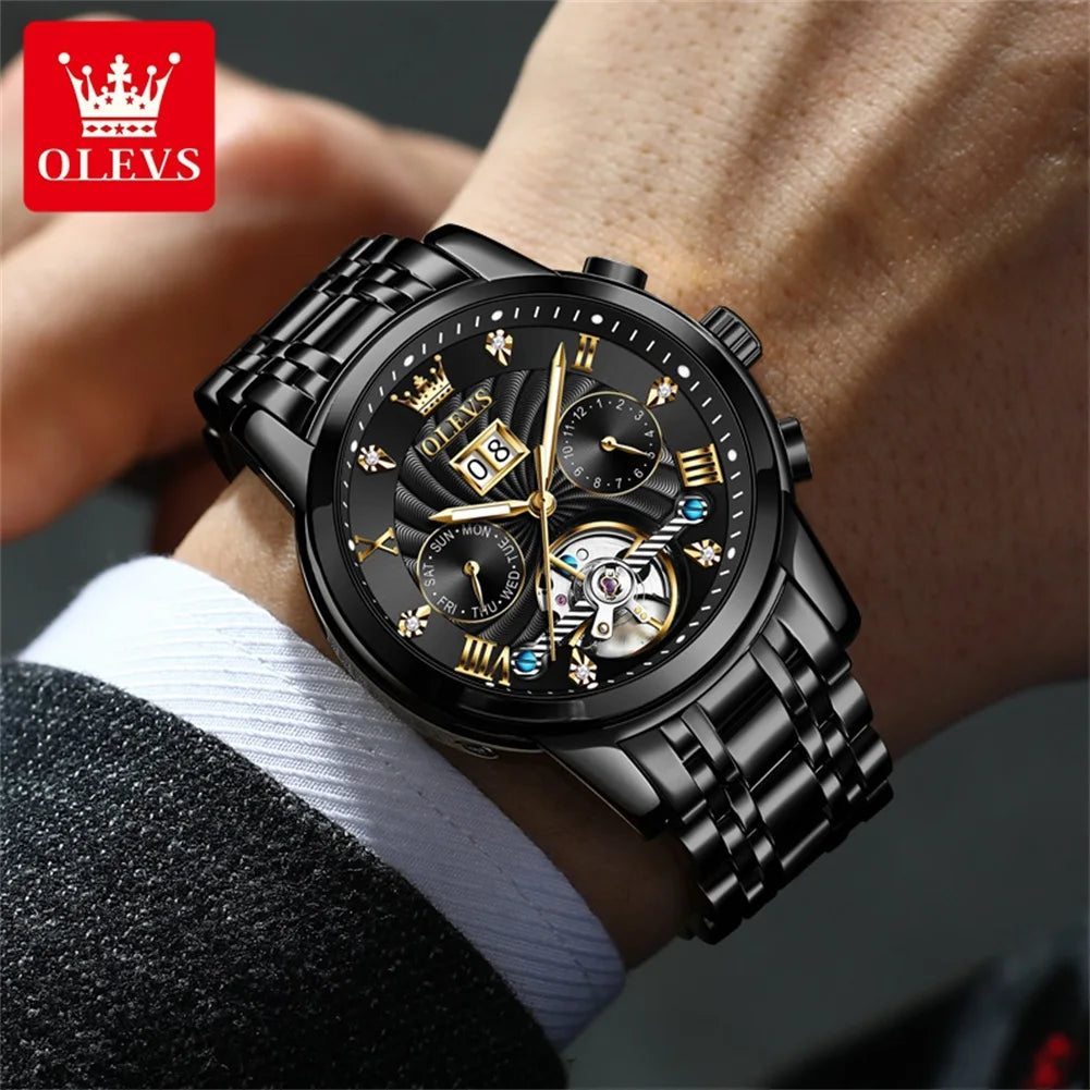 OLEVS 'Grand Tourbillon' Luxury Automatic Men's Watch