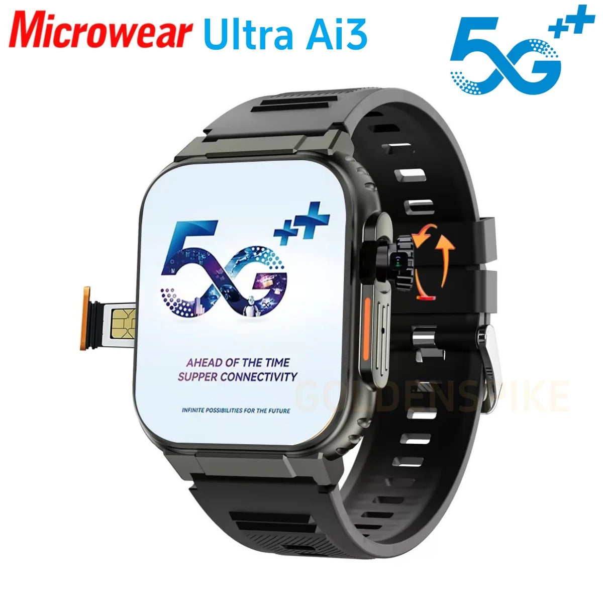 Next-Gen 5G Smartwatch - 180° Rotatable Camera, GPS, 16GB RAM/256GB Storage, Android OS