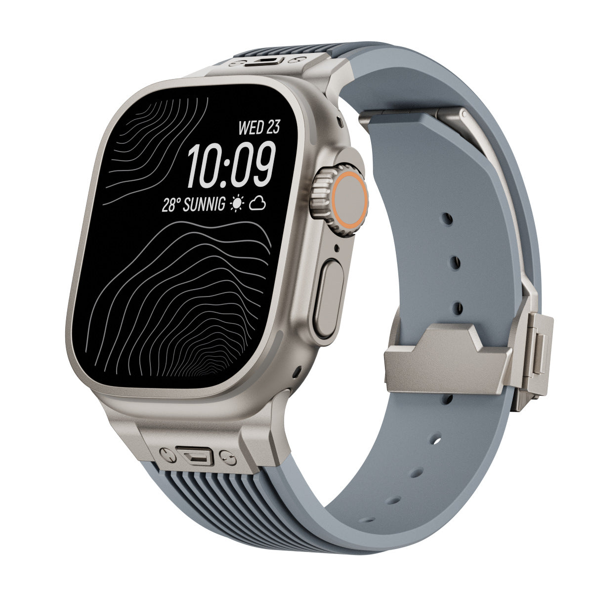 Krest "Oyster-Flex" Ultra Edition - Premium Silicone Deployment Strap for Apple Watch Ultra (49mm)